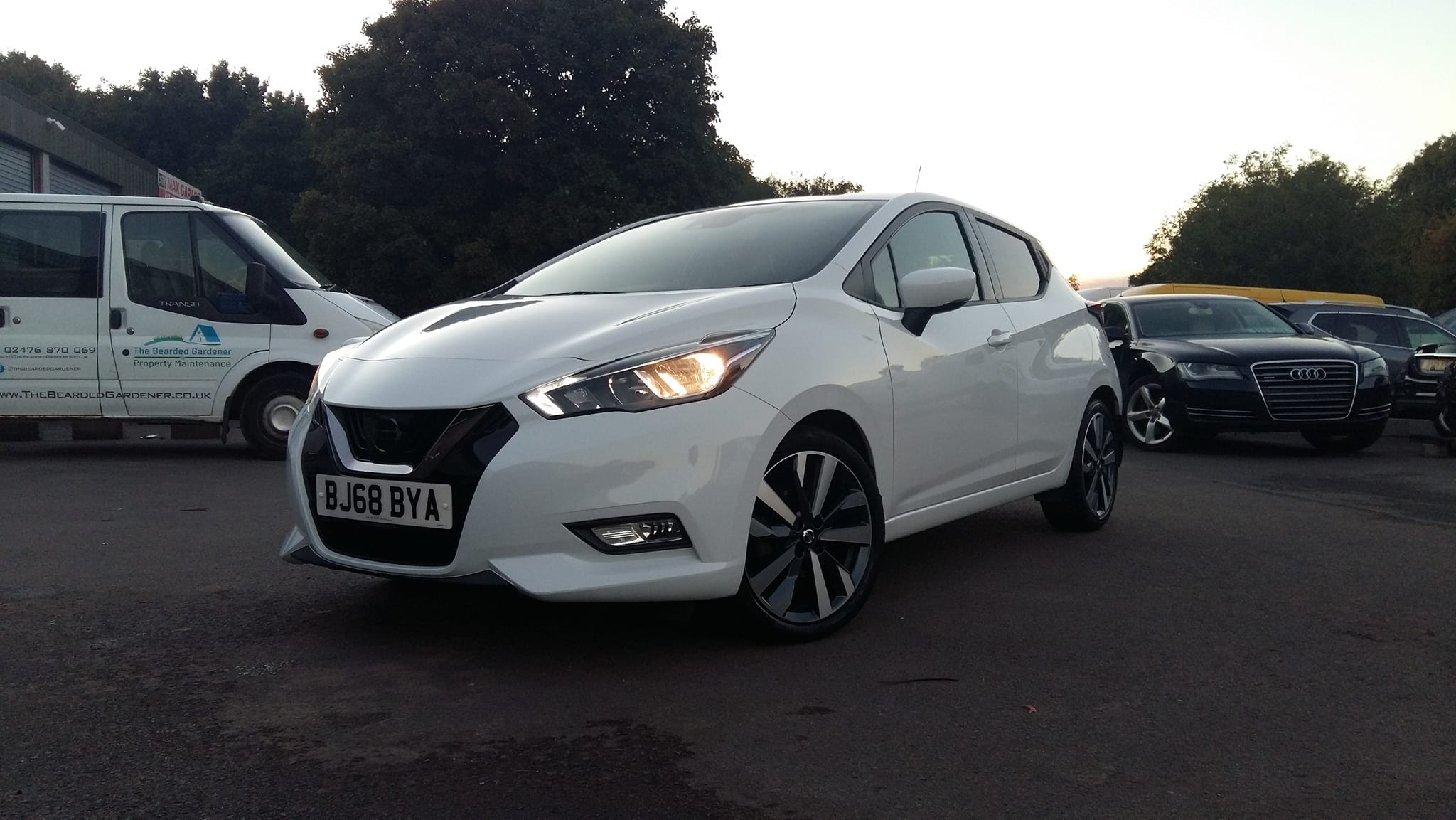 Detailing done on a white car