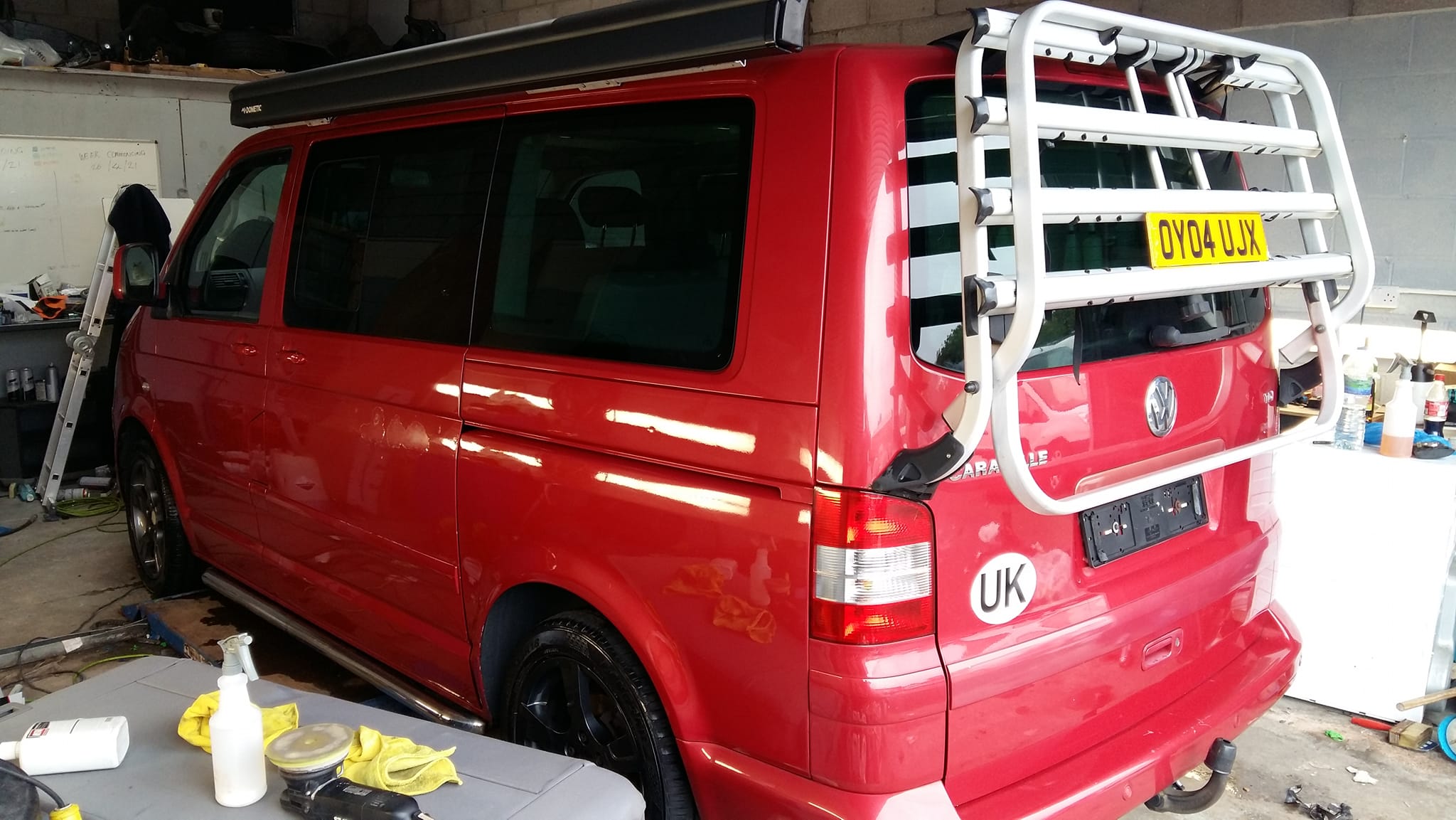 Valeting on a van