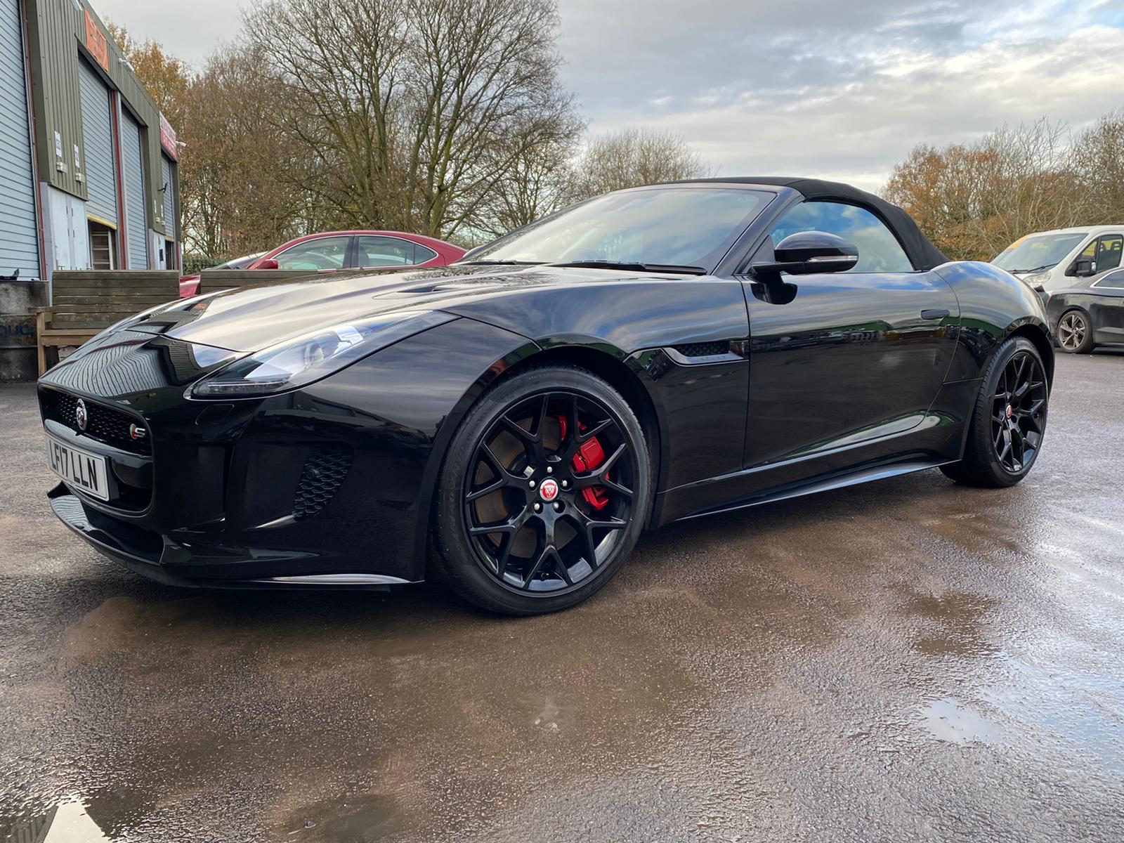 Paint restoration on a black car